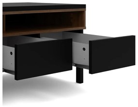Comodă TV neagră 156x48x48 cm Roomers – Tvilum