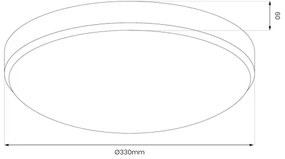 LED plafonieră baie MAYA LED/13W/230V IP44 negru cu senzor