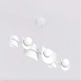 Candelabru pe cablu ELEMENTI 6xG9/8W/230V alb