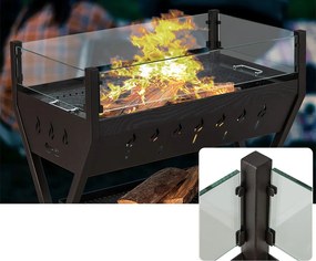 Grătar pe cărbune cu grătare