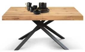 MASA TIFANY BLAT RUSTIC - 140 cm / 90 / h 77 - NEGRU