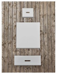 Masă de dining albă din metal 58x75 cm A-Café – Zone