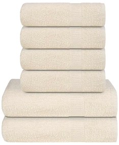 vidaXL Set prosoape 8 piese cremă 360 g/m² 100% bumbac