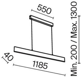 Lustra LED design tehnic Step negru 4000K