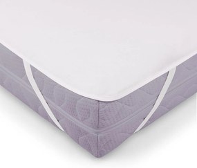 Husa de pat din frotir peliculizat cu elastic, Iry, Alb