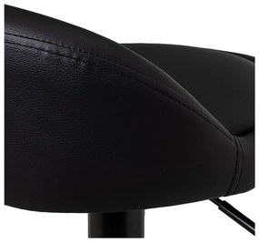 Scaune de bar negre cu înălțime ajustabilă 2 buc. din imitație de piele (înălțime șezut 72 cm) – Casa Selección