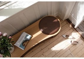 Masă TV maro/în culoare naturală cu aspect de lemn de stejar 140x40 cm Audacious – UMAGE