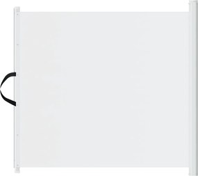 vidaXL Poartă retractabilă animale de companie, alb, 117,5x125 cm