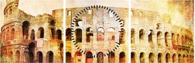 Tablou - Pictură digitală, Colosseum, Roma, Italia (cu ceas) (90x30 cm)