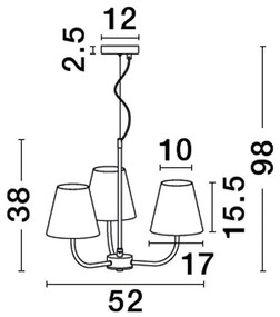 Candelabru design elegant MOIST 3L