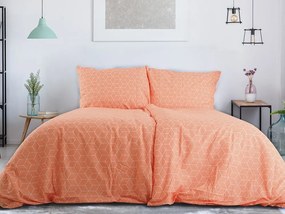 Lenjerie de pat din bumbac Renforcé OKTAGON portocaliu Dimensiune lenjerie de pat: 2 buc 70 x 90 cm | 200 x 220 cm