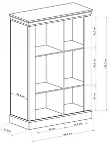 Vitrină Atena 12 (cu iluminat LED) (craft auriu). 1055349