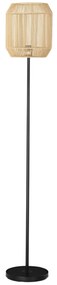 HOMCOM Lampadar de podea pentru living abajur din sfoara de hartie design natural baza E27 Max. 40W - Ø 26 x 164H cm | Aosom Romania
