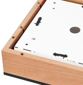 Plafonieră OAK SQUARE 2xE27/15W/230V 31x31 cm stejar/negru