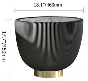 Masuta de cafea rotunda moderna gri DEPRIMO 14358 by Deprimo