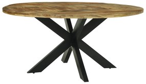 vidaXL Masă de dining rotundă Ø160x76 cm din lemn masiv de mango