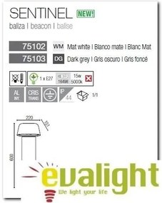 Stalp exterior inaltime 60cm IP44 Sentinel 75103