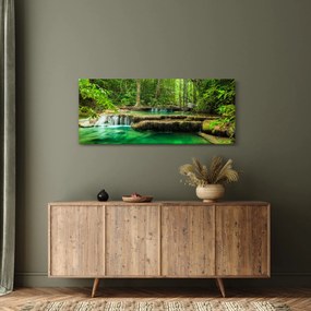Tablou - Cascada verde (120x50 cm)
