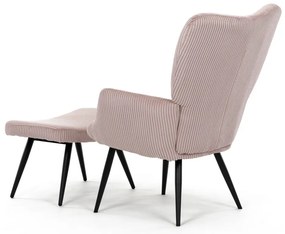 Fotoliu relaxant cu suport pentru picioare L7285PINK6, roz