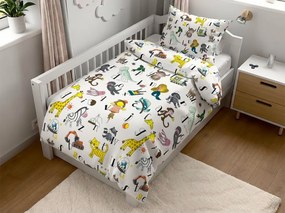 Lenjerie de pat din bumbac pentru patut KIDS ALPHABET alb Dimensiune lenjerie de pat: 45 x 65 cm | 90 x 135 cm