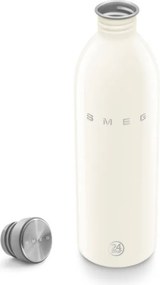 Sticla Smeg Urban WBF02CR, 1 l, Inchidere ermetica, Fara VRA, Otel inoxidabil, Crem