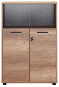 Biblioteca Adore New York, 2 usi cu cheie, 3 rafturi, 72 x 110 x 34 cm