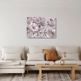 Tablou pe sticlă - Vintage bujorii (70x50 cm)