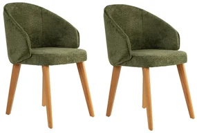 Set de scaune de sufragerie Bentley Green and DarkOak, 2 buc.