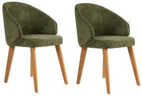 Set de scaune de sufragerie Bentley Green and DarkOak, 2 buc.