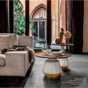 Masuta Living design LUX din ceramica si lemn Amira, 61cm