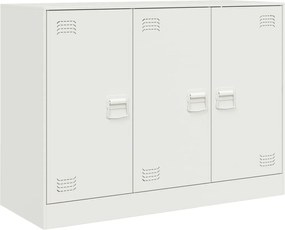 vidaXL Servantă, alb, 99x39x73 cm, oțel