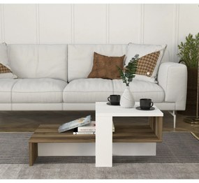 Măsuță de cafea Chain White and Walnut