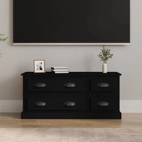 Comoda TV, negru, 100x35,5x45 cm, lemn prelucrat