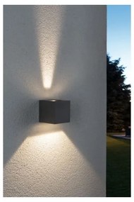 Aplică de exterior Paulmann 18000 2xLED/3W IP65 CYBO 230V gri