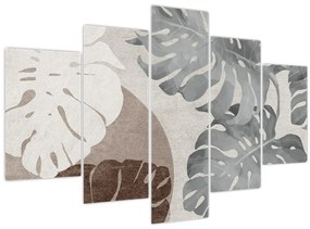 Tablou - Design cu frunze (150x105 cm)