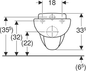 Vas wc suspendat pentru copii, evacuare orizontala, spalare verticala, Geberit Bambini
