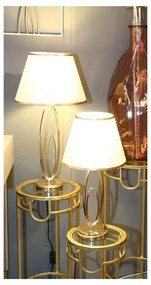 Lampadar cu o construcție aurie Mauro Ferretti Glam Flush, alb