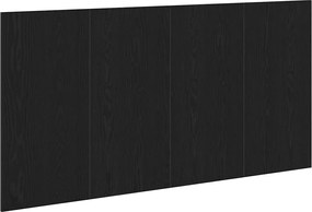 vidaXL Întăritură de pat Pe perete Stejar Negru 160 x 1.5 x 80.5 cm