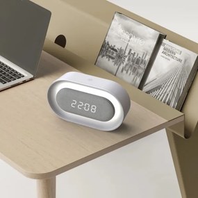 Lampă de noapte LED reglabilă cu ceas KAJA LED/1,3W/5V 3000K