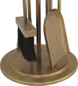 Suport cu set de instrumente pentru semineu Lara alama vintage