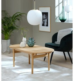 Măsuță de cafea în culoare naturală cu aspect de lemn de stejar 70x130 cm Carno – Unique Furniture