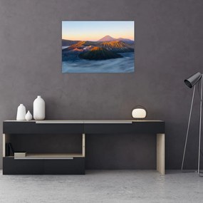 Tablou pe sticlă cu muntele Bromo în Indonesia (70x50 cm)