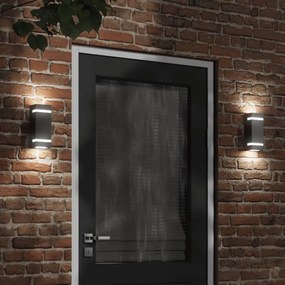 vidaXL Lampă exterioară de perete, negru, oțel inoxidabil
