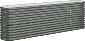 vidaXL Strat înălțat grădină 224x40x68 cm oțel galvanizat
