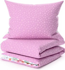 Lenjerie de pat creponata pentru patut Renforce LUNETTA roz Dimensiune lenjerie de pat: 45 x 65 cm | 90 x 140 cm