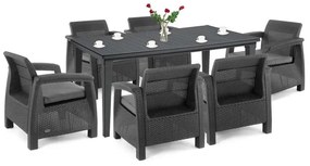 Set de mobilier de grădină Corfu Big Duo cu masă Futura, grafit