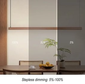 Immax NEO 07304L - Lustră LED reglabilă pe cablu MADEIRA, 33W/230V, Wi-Fi Tuya, 152 cm, stejar