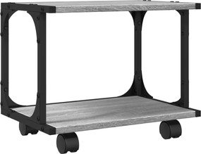 vidaXL Suport imprimantă 2 niveluri gri sonoma 41x28x33,5 cm lemn