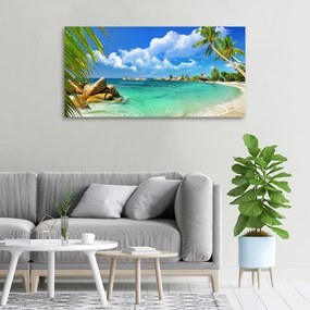 Tablou pe pânză Plaja seychelles