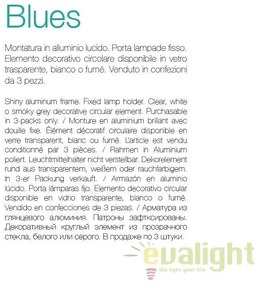 Set de 3 spoturi incastrabile tavan fals diam.9,5cm, BLUES FI1 FUME 113982